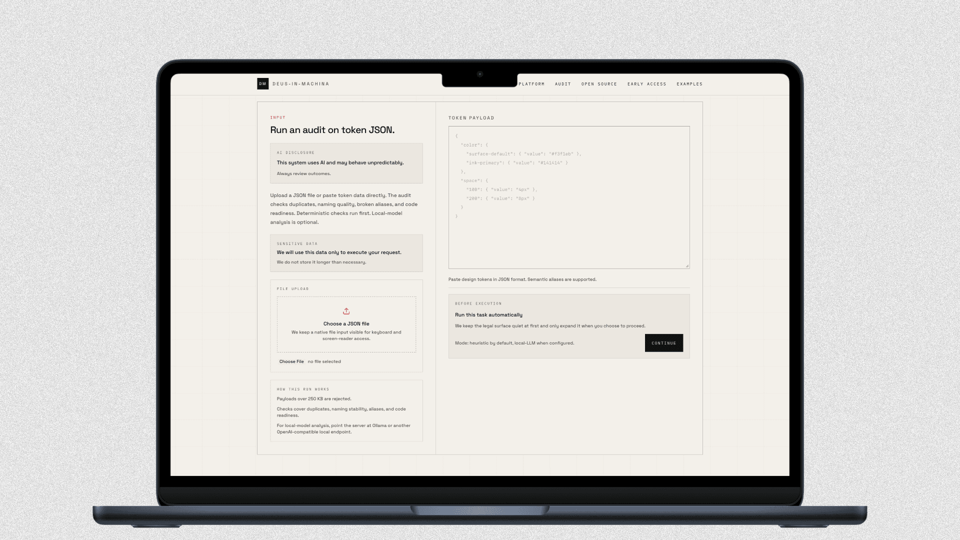Deus in Machina design system runtime cover